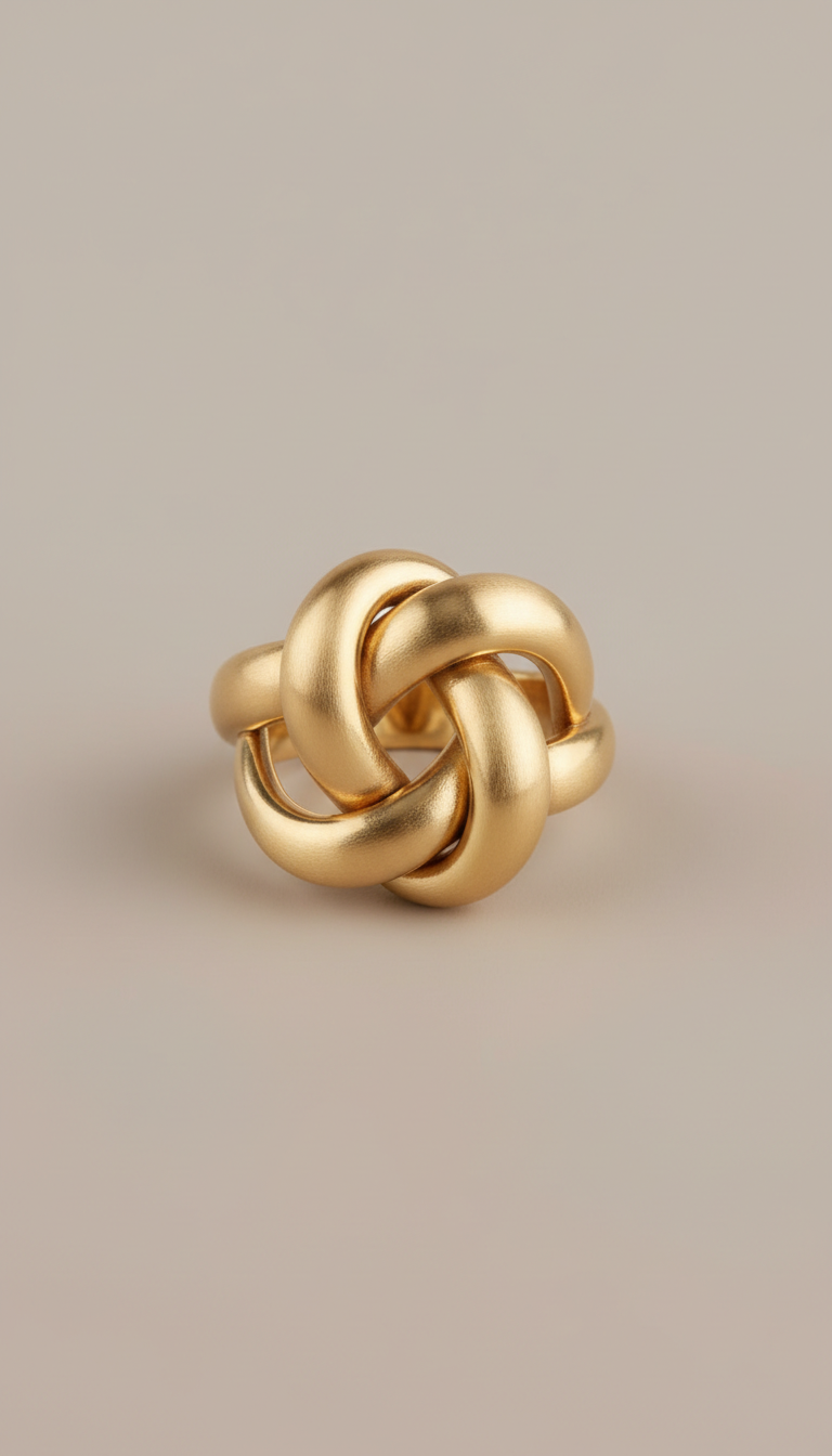 Sculpted Gold Vermeil Statement Ring