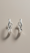 Sterling Silver Organic Hoop Earrings